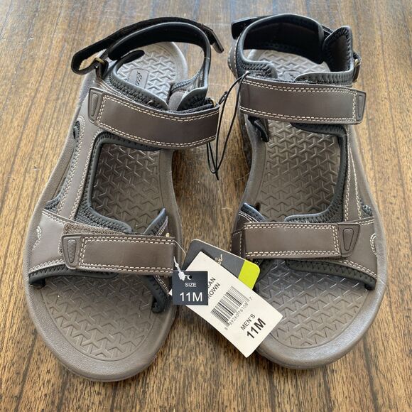 Eddie Bauer Men's Sandals Holman Adjustable Straps Comfort Footbed  Sz 11 Brown - Picture 1 of 7